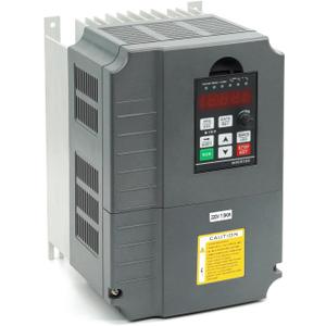 10HP 7.5KW VFD Single-Phase to 3-Phase Converter, Used on7.5HP(5.5kW) 34 Amps 200-230V 3-Phase Motor, Input/Output 200V-230V,Variable Frequency Drive