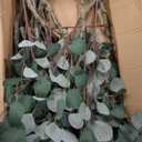 8FT Artificial Eucalyptus Tree Indoor, Tall Faux Eucalyptus Plant with Pre-Potted Realistic Silk Leaves and Trunk, Fake Eucalyptus Tree for Office Living Room Bedroom Foyer Porch Home Corner Decor (Black)