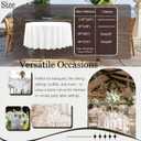 8 Packs White Tablecloths for Round Tables, 120 Inch Stain Resistant and Wrinkle Polyester Fabric Washable Table Clothes Cover for Kitchen Dining, Wedding, Reception Banquet, Birthday Party