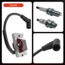 ignition coil with spark plug 36344A Compatible with Tecumseh OHV110 OHV130 OHV135 to OHV175 OHV180 OV358EA OV490EA Replaces 36344 37137