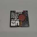 ARTISTRO 12 Glitter Paint Pens Sparkly and Shiny for Rock Painting, Stone, Ceramic, Glass, Wood, Fabric, Scrapbooking, DIY Craft Making, Coloring, Acrylic Glitter Markers Extra-Fine Tip 0.7mm