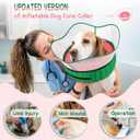 Supet Raised Inflatable Dog Cone Collar to Stop Licking, Soft Dog Cone Alternative After Surgery, Pet Neck Donut Collar for Dogs L