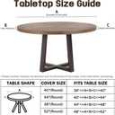 Red Christmas Round Fitted Tablecloth with Elastic Edge,Water-Resistant Wipeable Winter Holy Nativity Xmas Buffalo Plaid Table Cover for 40-44" Stretch Table Cloth for Dinner Indoor Outdoor Party
