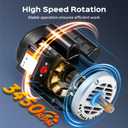 Bonvoisin 5HP Air Compressor Motor 56HZ Frame 3450RPM Single Phase Electric Motor, 7/8" Keyed Shaft, 2.25" Shaft Length, CCW/CW Rotation, 230V, 25 Amps