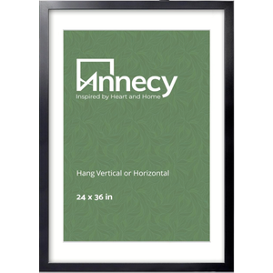 Annecy 20x24 Picture Frame Black (Pack 1), 20 x 24 Picture Frame for Wall Decoration, Classic Black Minimalist Style Suitable for Decorating Houses, Offices, Hotels