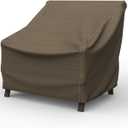 Budge NeverWet Hillside Oval Table and Chairs Combo Cover, Premium Outdoor Waterproof Patio Furniture Covers, Small, Black and Tan Weave