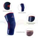 Knee Sleeve with Side Stabilizers  Compression Knee Sleeve for Knee Pain & Arthritis  Comfortable Support for Men & Women (Blue, L)