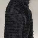 UGASA 12x24 Inch Pillow Cover Pack of 1 Soft Boho Stripe Corduroy Long Rectangular Lumbar Cushion Cover Farmhouse Decorative Throw Pillowcase for Bed, Couch, Sofa, Bedroom, Living Room, Black