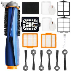 Replacement Parts Compatible with Shark AI AV2501S AV2511AE AV2501AE RV2502AE RV2610WA AV2510AOUS RV2520AOUS Robot Vacuum Cleaner, 1Main Brush, 2 motor pre-filters, 2Foam Filters, 6Side Brushes