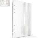 Clear Acrylic Binder Cover, A5 6 Ring Binder Notebook Cover, Detachable Fluted Travel Planner Notebook Shell for Office and School Use