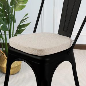 Tromlycs Metal Chair Cushions 14x14 Seat Small Tolix for Metal Chairs Cushions Pads Dining 14 inch Light Linen, One Piece