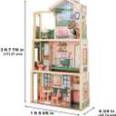 KidKraft Click & Play Fully Assembled Pop-Up Wooden Dollhouse; 50 Pieces, 1:12
