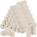 Buryeah 48 Pcs Flannel Throw Blankets Bulk Outdoor Wedding, Beige, 50 x 60 inches