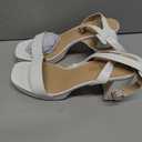 DREAM PAIRS Platform Heels for Women High Block Chunky Open Toe Ankle Strap Heels Fashion Wedding Party Evening Prom Dance Dress Pump Sandals Shoes, Size 7, WHITE-PU, SDHS2420W