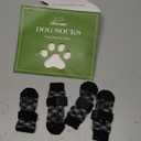 EXPAWLORER Anti Slip Dog Socks to Prevent Licking Paws, Dog Shoes for Hot Pavement, Dog Booties for Small Medium Large Senior Dogs, Traction Control Boots & Paw Protectors for Hardwood Floors (Black Grey Plaid)