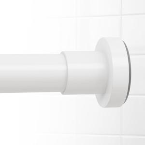 Shower Curtain Rod Spring Tension:White Shower Rods for Bathroom 34 to 43 Inch,1 Inch Modern Heavy Duty Adjustable Tension Shower Curtain Rod No Drilling No-Slip Easy Install,Matte White
