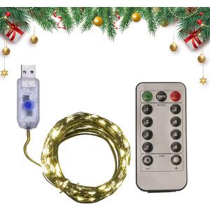 Christmas Twinkle Lights, 8 Lighting Modes, 10m/32.8ft, 20m/65.6ft, 30m/98.4ft, Waterproof LED Garlands, Holiday String Lights, Indoor & Outdoor Decoration, for Festive Table Fireplace Wedding Use