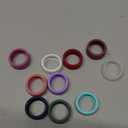 10Pcs Silicone Rings Set Solid Colors Women Rubber Wedding Bands 8mm Wide 2mm Thick