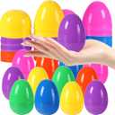24Pcs Plastic Bright Easter Eggs Assortment, 3.15'' Fillable Easter Eggs Empty Bulk, Perfect for Easter Egg Hunt/Surprise Egg
