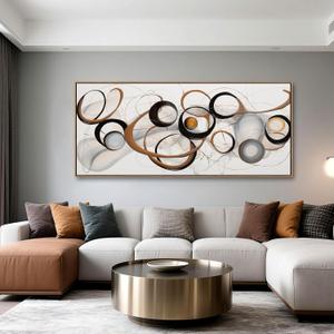 Large Framed Wall Art Living Room Wall Decor Framed Abstract Canvas Wall Art Bedroom Wall Decor Above Bed Office Decorations for Work Modern Artwork Wood Frame 3170IN