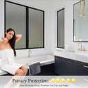 Coavas Window Privacy Film Frosted Glass Static Cling UV Sun Blocking Heat Control Window Tint Day and Night Insulation Home Bathroom Door Decorative Frosting Cover, 23.6 x 78.7 Inch, Gray