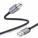 Printer Cable 3ft,USB 2.0 Type A Male to B Male Braid Cables Scanner Cord High Speed USB Printer Cable Compatible with HP,Canon, Dell, Epson, Lexmark, Xerox, Samsung and More