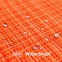 Kevin Textile Pack of 2 Decorative Outdoor Waterproof Throw Pillow Covers Stripe Square Pillowcases Fall Decorative Modern Cushion Cases for Patio Couch Bench 18 x 18 Inch Orange