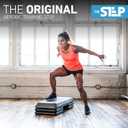 The Original STEP Exercise Step Platform, Health Club Size Stepper for Exercise at Home with 4 Stackable Risers for Height Adjustments, No Dvd