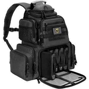 TIDEWE Tactical Range Backpack Bag for Gun and Ammo with Pistol Case (Black)