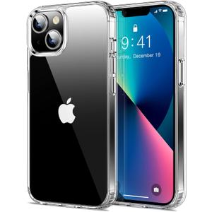 HOOMIL Case for iPhone 13 6.1-Inch, Non-Yellowing, Drop Protection, Anti-Scratch Transparent Hard Back Phone Cover - Crystal Clear