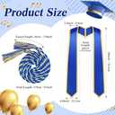 Tigeen Unisex Adult Graduation Gown Cap Tassel Set Matte Uniforms 2025 Charms Cord and Stole for College High School Graduate (48, Royal Blue)