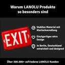 LANOLU Vintage Tin Sign EXIT Sign, Decorative Metal Sign, 8x12 inch