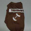 Petitebella Touchdown Football Puppy Dog Shirt (Brown, Medium)