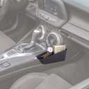 Hoolcar Gear Shift Storage Box Center Console Organizer Tray Console Side Pocket Organizer Compatible with Chevrolet Camaro 2016-2023, Black, Interior Accessories