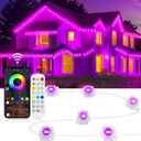 Permanent Outdoor Lights Pro, 50ft RGB LED Eaves Lights, IP67 Waterproof with Smart App&Remote Control,for Christmas,Party, Daily, Halloween and All Holiday Decor
