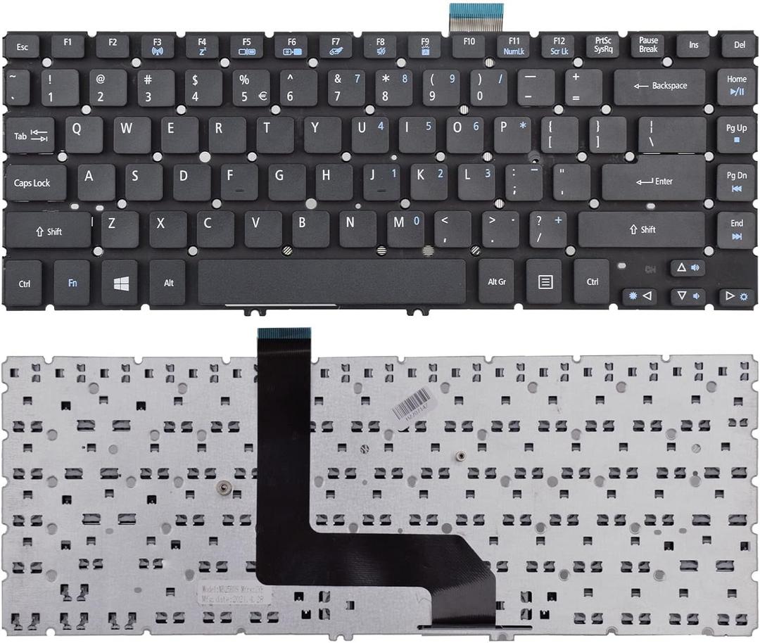 TLBTEK Keyboard Replacement Without Backlight Compatible with Acer Aspire M5-481 M5-481G M5-481PT M5-481PTG M5-481T M5-481TG M3-481 Series Laptop L45090-B31 L45090-001 2B-BBU01Q100 2B-ABU07Q100