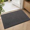 Dirt Trapper Door Mat 20"x 32", Non-Slip Entryway Rugs, Dark Grey