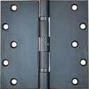 Hinge Outlet Square Ball Bearing Commercial Door Hinges, Heavy Duty Steel,Non-Removable Pin (6 Inch,Oil Rubbed Bronze, 2 Pack)