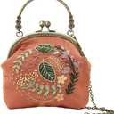 Flower Embroidery Kit Tote Bag & Coin Purse Kits - Handbag Hand Embroidery Kit for Adults & Beginners with Patterns, Hoop & DIY Sewing Kit