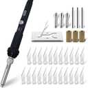 31 Pieces Electric Hot Knife Foam Cutter Tool | 23 Blades | Adjustable Temperature | 3 Chuck Sleeves | For Foam Plastic Rope Fabric Craft Cutting Carving