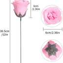 Fake Roses,30pcs Light Pink Roses Glitter Flowers Artificial Roses with Stems for Crafts Wedding Bouquet Party Home Decor(Light Pink)