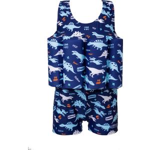Baby Kids One-Piece Swimsuit with UPF 50+ Sun Protection for Beach, Pool & Summer Play for Boys Girls (5-6 Years, Blue Dinosaur)