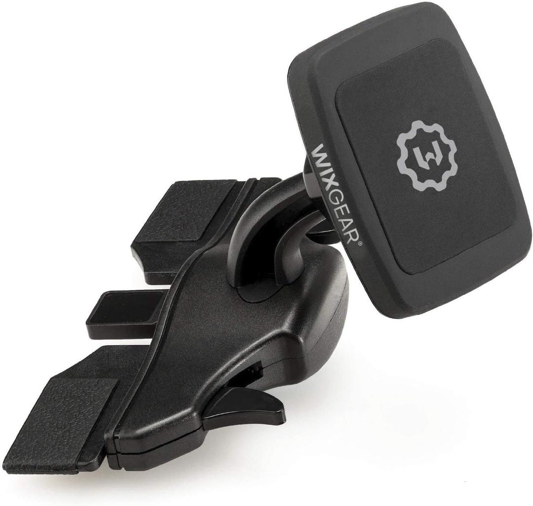 WixGear Cd Mount, CD Slot Magnetic Car Mount Holder for Cell Phones and mini Tablets with Fast Swift snap Technology, [Only Fits CD Player Slots Measuring 4.5 to 5 Inches]