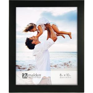 Malden International Designs 8x10 Black Linear Picture Frame