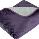 Lavish Home Waterproof Blanket - 80x80 King-Size Blanket for Kids, Pets, and Outdoors - Throw for Bed, Couch, Chair and Car (Purple)