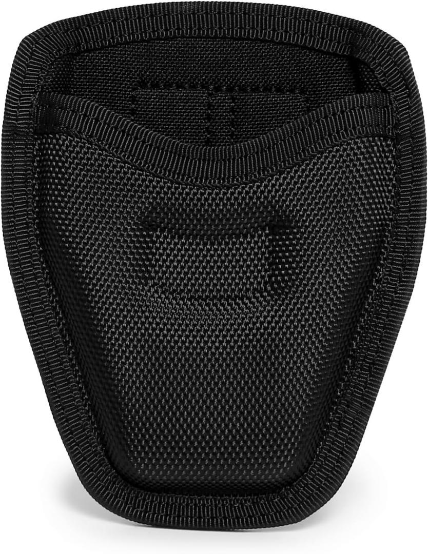 TACNEX Quick Release Handcuff Case, Fits Standard Cuffs Duty Belt Cuff Holder MOLLE Pouch Sheath for Police Law Enforcement Prison Guard (Ballistic Nylon)