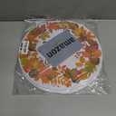 50Pcs Fall Maple Leaf Placemats 13.4 Inch Thanksgiving Decorative Round Paper Place Mat Disposable Paper Table Mats for Autumn Harvest Dining Table Party Supplies