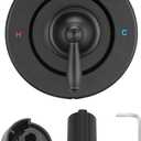 Replacement for Moen Fit Chateau Valve Shower Faucet Trim Kit Only(Valve& Catridge Not Inclued), Pull-on Push-off Design Knob Elegant Handle, 
Matte Black