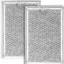 [2 Pack] OEM Microwave Filter Replacement 7.64" x 5.12" Fit for WB06X10309 WB06X10359, Microwave Vent Filter, Microwave Grease Filter, Filters Kitchen Oven Air Over the Range Vent Fan