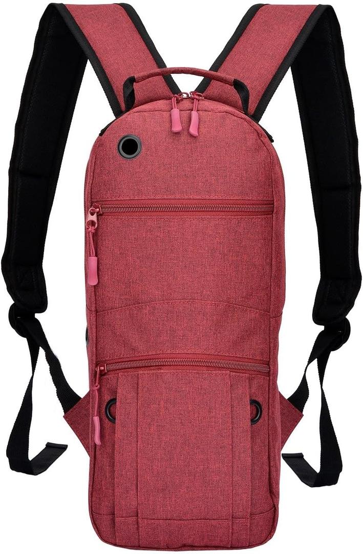iGuerburn Portable Oxygen Tank Backpack for Small Size M2, A/M4, ML6, B/M6, M7, C/M9 Cylinders (Red)